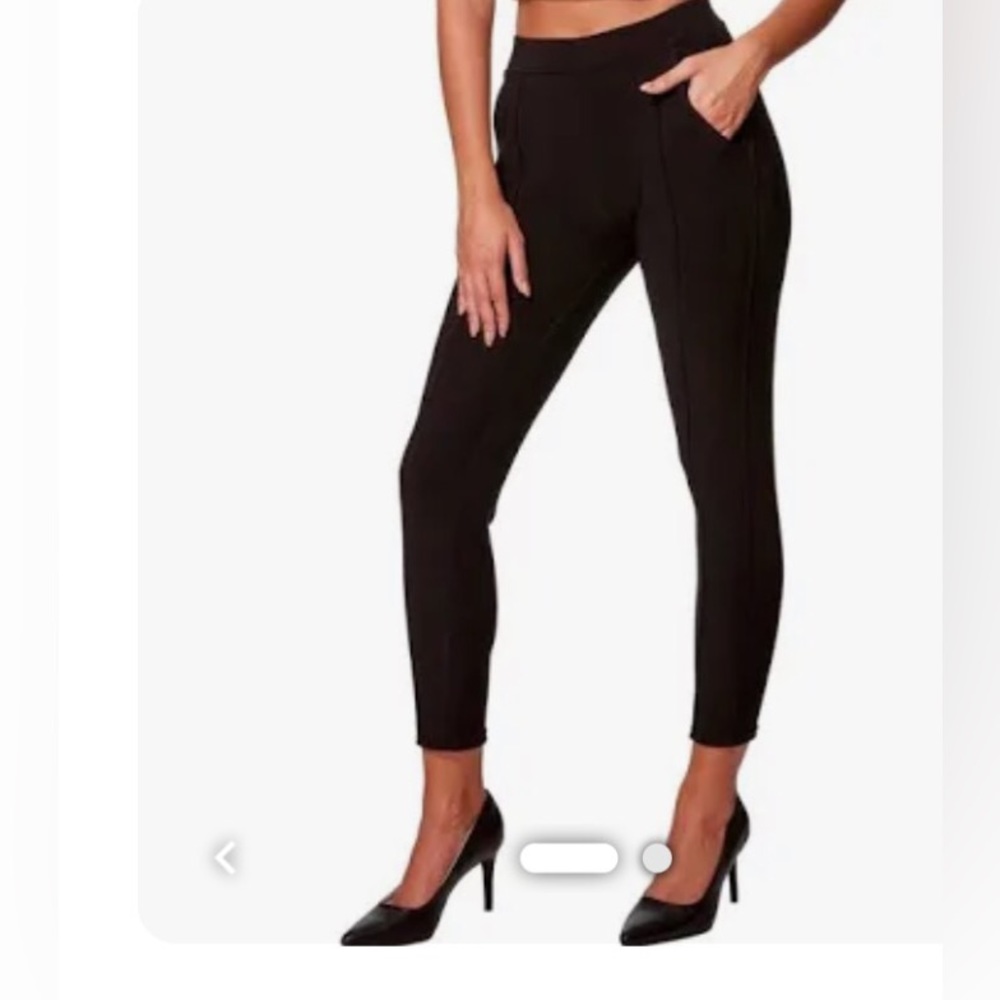 INDERO, Black Business Leggins W/back faux pockets, front side pockets Fit L/XL - Picture 16 of 16